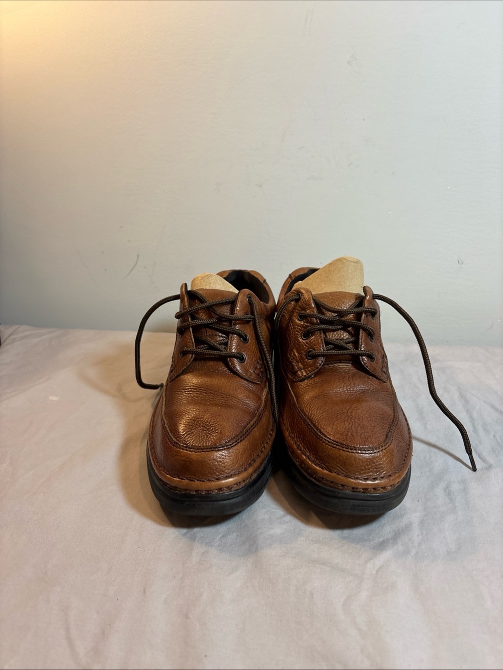 Nunn Bush Men's Brown Leather Lace-Up Casual Shoes